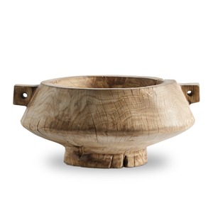 Precio al por mayor, cuenco de madera para servir, gran ensalada, fruta, cuenco decorativo, asas, utensilios de cocina decorativos de madera de Acacia hechos a mano - Product Image 3