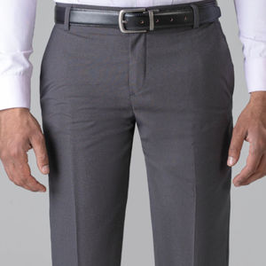 Pantalones de Vestir Gris Oscuro de Alta Calidad 2026, 100% Algodón, Corte Inteligente, Estilo Formal, Tela de Lona Transpirable, Cintura Media, Peso Pesado - Product Image 2