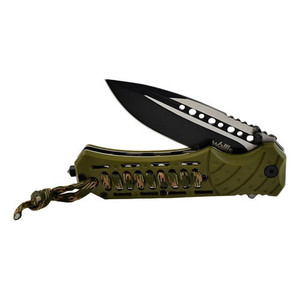 Coltello con blocco di sicurezza Wallis K901365, manico verde, acciaio inossidabile, durezza 54-56 - Product Image 1