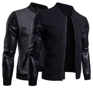 Blouson Bomber Homme en Coton Tricoté Grande Taille avec Col Revers, Imperméable et Respirant, Personnalisable avec Logo OEM pour l'Hiver - Product Image 1