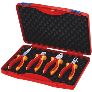 4-Piece VDE Certified <b>Pliers</b> <b>Set</b> in Compact Plastic Case by for KNIPEX - Product Image 1