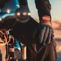 Gants de moto en cuir Alpha Racing pour sports de plein air, respirants, anti-choc, compatibles avec les écrans tactiles, paume antidérapante
