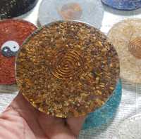 Posavasos de Orgón con Gema de Amatista Hecha a Mano, el Más Vendido, Artesanía de Cristal Natural Espiritual, Reiki, Meditación, Feng Shui, Estilo Amor
