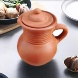 Pichet écologique réutilisable en argile de terre cuite traditionnelle avec poignée et couvercle couleur personnalisée pour une utilisation dans la cuisine à domicile - Product Image 5