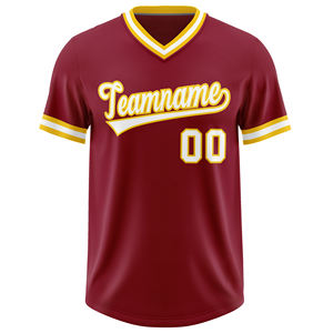 Tamaño de EE. UU. Malla personalizada Transpirable 100% Poliéster Camisas de béisbol Ropa deportiva elegante Logotipo cosido Nombre Hombres Mujeres Botón Béisbol - Product Image 3