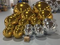Boule miroir gonflable dorée en PVC suspendue pour Halloween, carnaval, décorations de photomaton, gonflables publicitaires