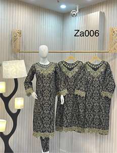 SSumaira Collection Broderie Khaddar de luxe 3 pièces Plazo Salwar Kameez Outfit Vêtements d'hiver élégants pour les femmes, 4 options de couleur - Product Image 5