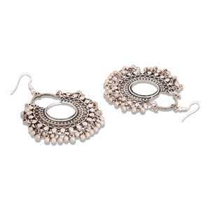 Conjunto de pendientes y colgante de espejo afgano de plata oxidada para mujer, joyería étnica hecha a mano asequible altamente recomendada - Product Image 4