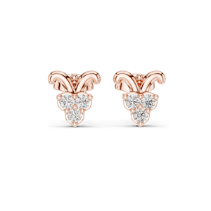 Pendientes de Diamante de Laboratorio en Forma de Corazón de 0.3 CT para Mujer, Claridad VVS-VS EF, Oro de 18KT, 14KT, 10KT y Plata 925, Oro Rosa, Amarillo - Product Image 2
