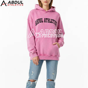 เสื้อฮู้ดผู้หญิงลายฟอกสีประดับเพชร สไตล์วินเทจ แฟชั่นเสื้อฮู้ดลายฟอกสีประดับเพชร - Product Image 3