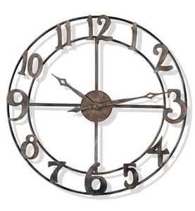 Horloge murale analogique durable au design antique avec cadre en bois, idéale pour le salon et la décoration intérieure - Product Image 6
