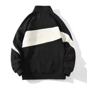 OEM Streetwear Winter <b>Men</b> Sweat shirt Custom Warm Thick Quarter Zip <b>Sherpa</b> Polar <b>Fleece</b> Pullover Sweatshirt for <b>Men</b> - Product Image 4