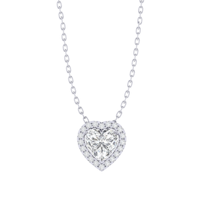 Cadena de Caja de 18 Pulgadas Chapada en Oro, Rodio, Oro Amarillo y Oro Rosa con Colgante de Piedra Preciosa de Circonita Cúbica con Corte de Corazón de 21 Piedras - Product Image 4