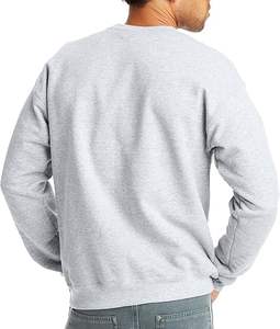 2024 hommes 100% coton col rond polaire sweat personnalisé en relief avec motif solide pour la saison d'hiver - Product Image 6