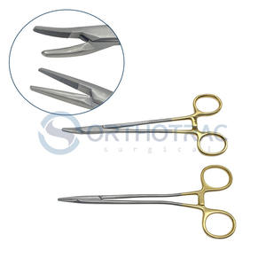 Portaagujas Manual de Alta Calidad de 180 mm, Mango de Acero Inoxidable Chapado en Oro, Instrumento Oftálmico Reutilizable - Product Image 5