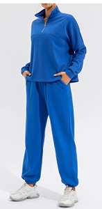 Survêtements 2 pièces pour femmes Fabricants de costumes de jogging pour femmes Costumes de jogging de haute qualité Sweats à capuche zippés et ensemble de jogging pour femmes - Product Image 2