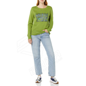Sudadera de mujer de invierno con lavado ácido estampado bordado alto por encargo para ropa informal mezcla de poliéster/algodón de calidad superior - Product Image 3