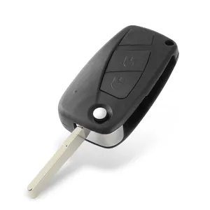 <span class=keywords><strong>Coque</strong></span> de clé de voiture 3 boutons de remplacement pour <span class=keywords><strong>Fiat</strong></span> 500 Punto Stilo Ducato <span class=keywords><strong>Panda</strong></span> Doblo Bravo Boîtier de télécommande pliable avec couvercle de batterie - Product Image 6