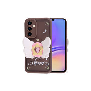 Coque arrière en silicone marron foncé pour Galaxy A05S avec protection d'appareil photo, motif figurine, étui liquide pour modèles A53 A34 A03S A24 A22 - Product Image 5