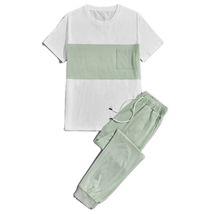 Conjunto Deportivo de Dos Piezas Personalizado para Hombre, Nuevo, con Logotipo Estampado, Camisas y Pantalones Casuales de Color Sólido para Invierno, 100% Poliéster - Product Image 1