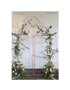 ฉากหลังเวทีแต่งงานฉากหลังเหล็กสีทองฉากหลังที่กำหนดรูปร่างและขนาดได้เอง - Product Image 3