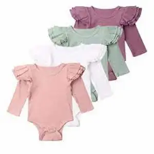 Sweat-shirt pour bébé en coton biologique Body durable à bulles pour bébé Grenouillère écologique pour nouveau-né personnalisé
