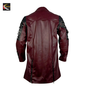 Veste manteau en cuir marron et noir pour hommes Steampunk vente en gros pas cher production en vrac - Product Image 3