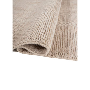 Contour Hand Loom Wool <b>Rugs</b> in Red & Orange Striped Rectangle 3D for Home Viscose <b>Bedside</b> <b>Rug</b>-Hwl-442 - Product Image 2