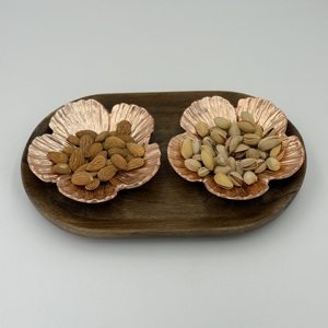 Floral Handmade Art Deco Metal Copper Color Multi-Functional Decorative Dry Fruits Bowl for Kitchenware <b>Dinnerware</b> Dessert - Product Image 1
