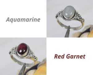 Vente chaude Solide 925 En Argent Sterling Plaqué Naturel En Gros En Vrac Lot Ovale Lunette Réglage Anneau À La Main De Mode Bijoux Femmes - Product Image 3