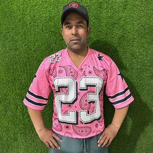 T-shirts en maille sérigraphiés à col en V personnalisés T-shirts surdimensionnés à séchage rapide Boxy Mesh Wear Basketball Football Jersey T-shirt pour hommes - Product Image 1