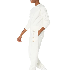 Sweatshirts pour femmes au prix de gros Nouveau design OEM 100% Cotton Pullover Solid Custom Logo Sweatshirt For Adults - Product Image 6