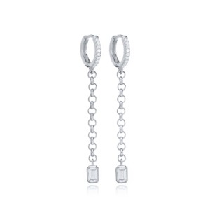 Pendientes Colgantes con Circonita, Hechos a Mano, Plata de Ley 925, Joyería Moderna, Venta al Por Mayor - Product Image 2