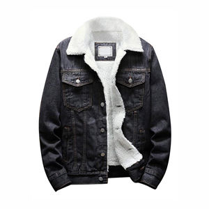 Veste en jean pour hommes en gros, logo personnalisé, style streetwear, lavage vintage, OEM/ODM disponible, vestes en jean pour hommes - Product Image 1