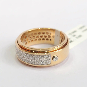 Anillo de compromiso de boda de moissanita de diamante VVS de 2MM personalizado Unisex, joyería cultivada en laboratorio chapada en oro fino, regalo Unisex - Product Image 3