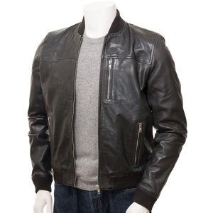 แจ็คเก็ตหนังแฟชั่นสตรีทสำหรับผู้ชาย สัมผัสนุ่มสบาย กันน้ำและกันลม เหมาะสำหรับการเดินทางในเมือง มีตัวเลือกโลโก้ด้านหน้า - Product Image 3