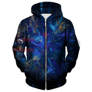 เสื้อฮู้ดกันลมและกันน้ำของผู้ชายผ้าสักหลาดสีล้วนมีซิปพิมพ์ลายสำหรับฤดูหนาว - Product Image 1