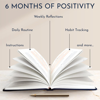 Journal quotidien de soins personnels personnalisé en usine, couverture rigide en PVC/tissu, pour femmes, avec 6 mois de prompts de gratitude guidés et d'affirmations