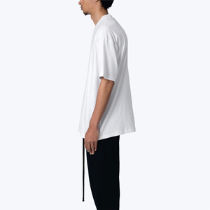 Venta caliente personalizable hombres relajado ajuste blanco algodón camisetas bolsillo frontal 100% algodón secado rápido 180g estilo hombro caído - Product Image 3