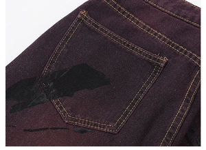 Jeans de Mezclilla Desgastados de Cintura Media, Estilo Recto, Desteñidos al Sol, Personalizados, Estilo Urbano, Casuales, Holgados, de Secado Rápido, Ecológicos, para Invierno - Product Image 4