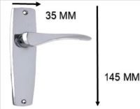Levier de porte de style milieu du siècle. Fabriqué en laiton massif. Jeu pour utilisation Meubles de porte Squelette Clé Euro Privacy Passage - Product Image 2