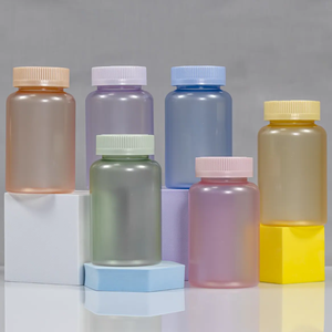 Logo personnalisé de l'usine vietnamienne Capsules de pilules de bonbons givrés en PET Conteneur de bouteille en plastique pour la sérigraphie de médicaments - Product Image 2