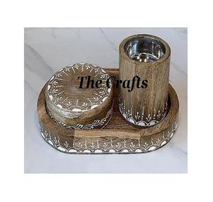 Fabulous Design <b>Bakhoor</b> Burner With <b>Oud</b> Box And Tray Prime Quality Wooden And Steel Mabkhara For Home Fragrance - Product Image 2