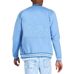 แจ็คเก็ตเลตเตอร์แมนผู้ชายสีพื้นดีไซน์ใหม่ เสื้อผ้าสตรีทแวร์สำหรับฤดูหนาว แจ็คเก็ตเลตเตอร์แมนผู้ชายสำหรับฤดูหนาว - Product Image 5