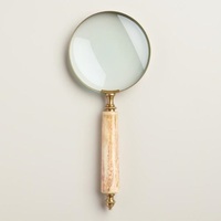 Magnifying Glass Lighted Handheld Led Working Magnifier Reading Magnifying Glass High Magnification Acrylic Lens Golden Finish
