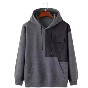 Sudadera con Capucha Extra Grande para Hombre, 100% Algodón, Ropa Deportiva, Talla Grande, con Cordón, Lisa, Sudadera, Venta Caliente, Personalizada, Invierno - Product Image 1