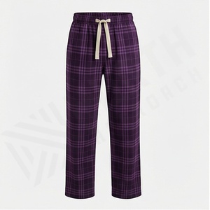 Pantalon en flanelle 100% coton personnalisé pour homme, pantalon décontracté de détente, pantalon de nuit léger, motif droit, doux et confortable - Product Image 1