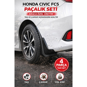 Juego de 4 Protectores de Ruedas para Honda Civic FC5 2016-2021, Guardabarros, Cubierta Antipolvo Compatible - Product Image 1
