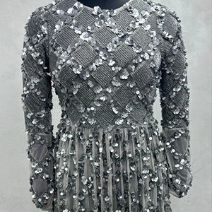 ชุดแต่งงานสไตล์ Boho สุดหรูพร้อมแขนบานชุดแมกซี่แบบสุภาพสำหรับฤดูหนาวกระโปรงยาวสไตล์70s ตกแต่งลูกไม้ขนาดใหญ่พิเศษ - Product Image 1