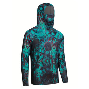 Sudadera de Pesca con Logotipo Personalizado, Ligera, Deportiva, con Patrón en Blanco, de Fibra de Bambú, Protección Solar UPF 50+, Secado Rápido, Suave, de Alto Rendimiento - Product Image 6